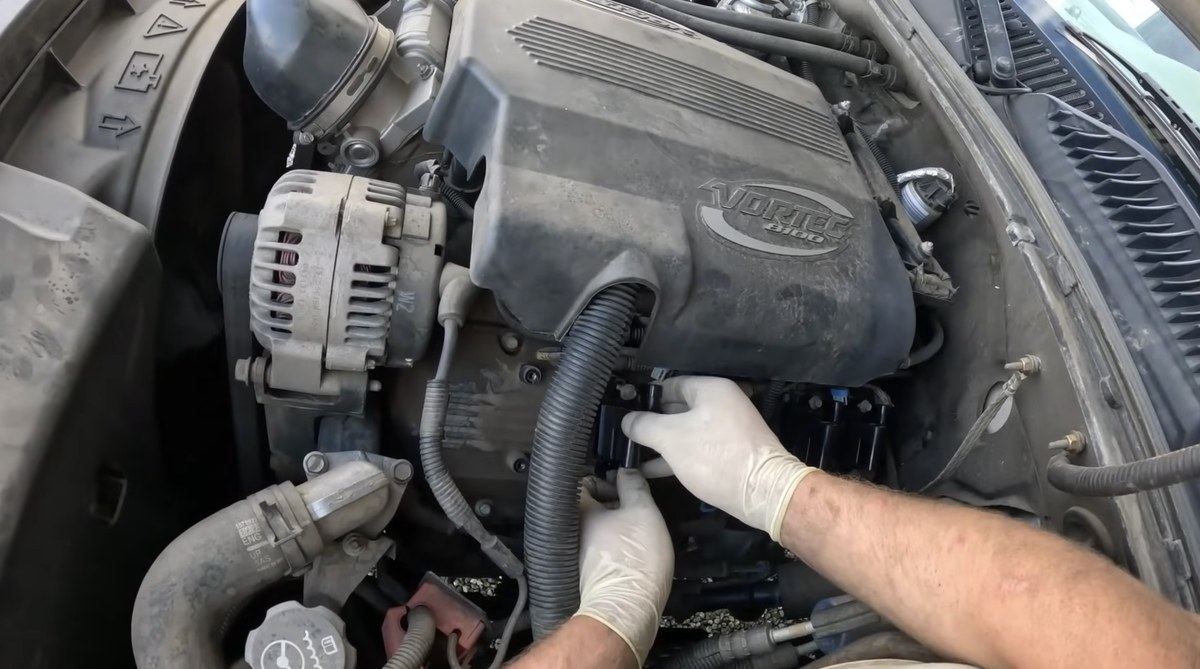 Ignition coil work on a V8 during a Wichita house call